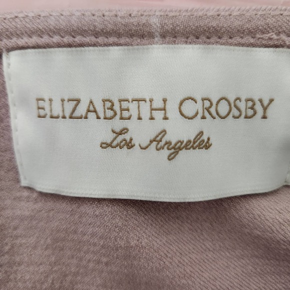 ELIZABETH CROSBY Anthropologie NWT Pink Emma Dress Tie Waist Large #0242-3 - Picture 4 of 9